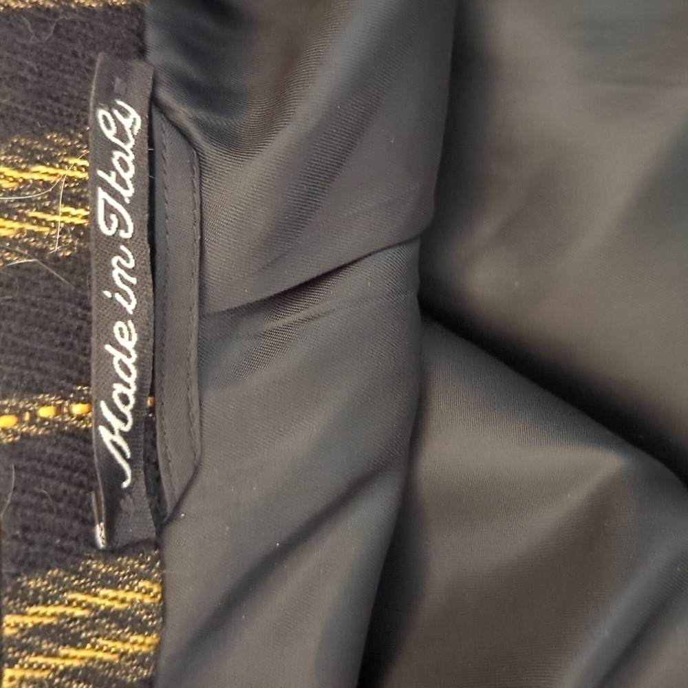 Black & gold wool-blend men's sport coat, made in Italy, Raspinni Couture 42/36L - Picture 5 of 5